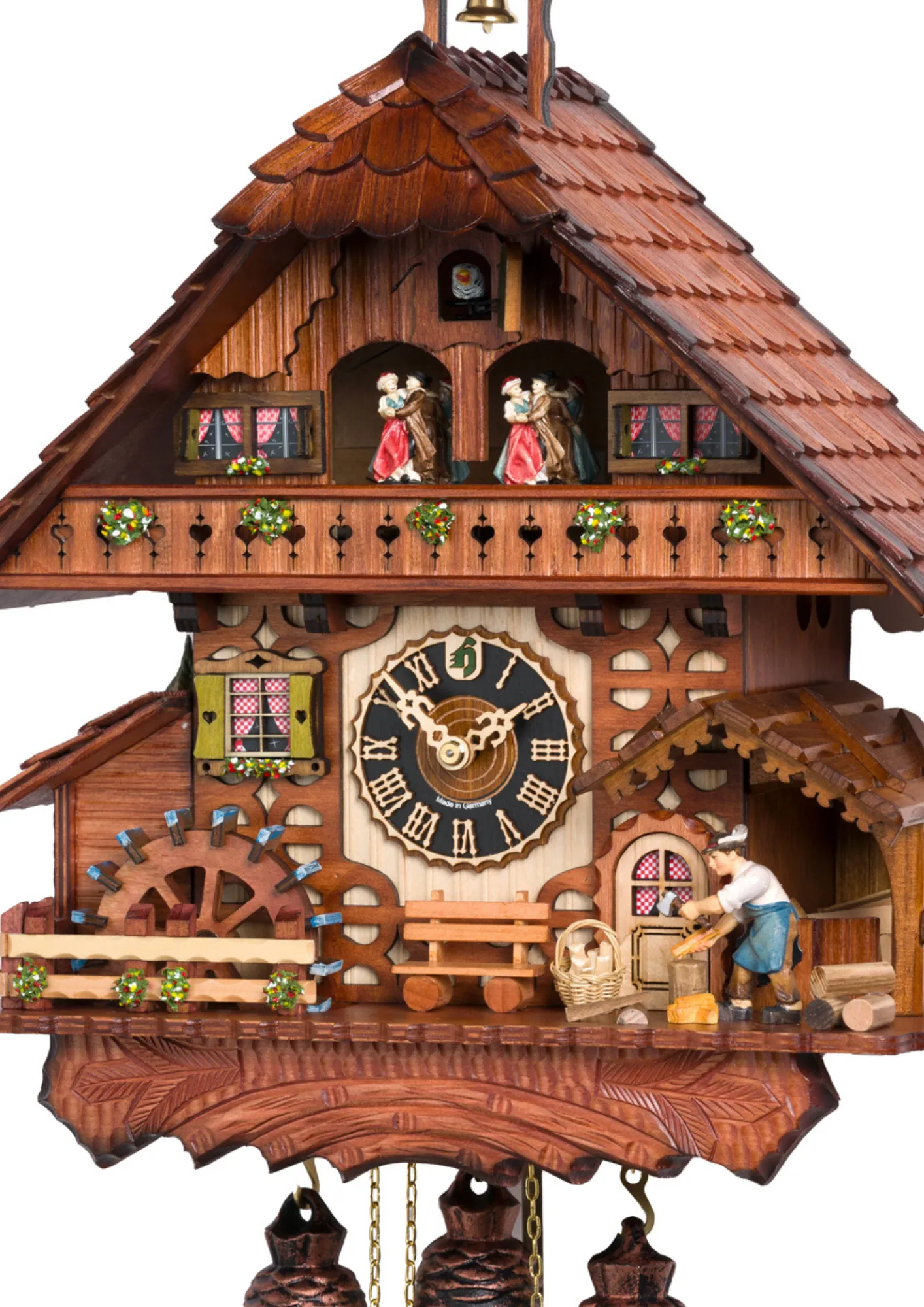 Cuckoo Clock | Cottage Wood Chopper | 8 Day Movement with Music